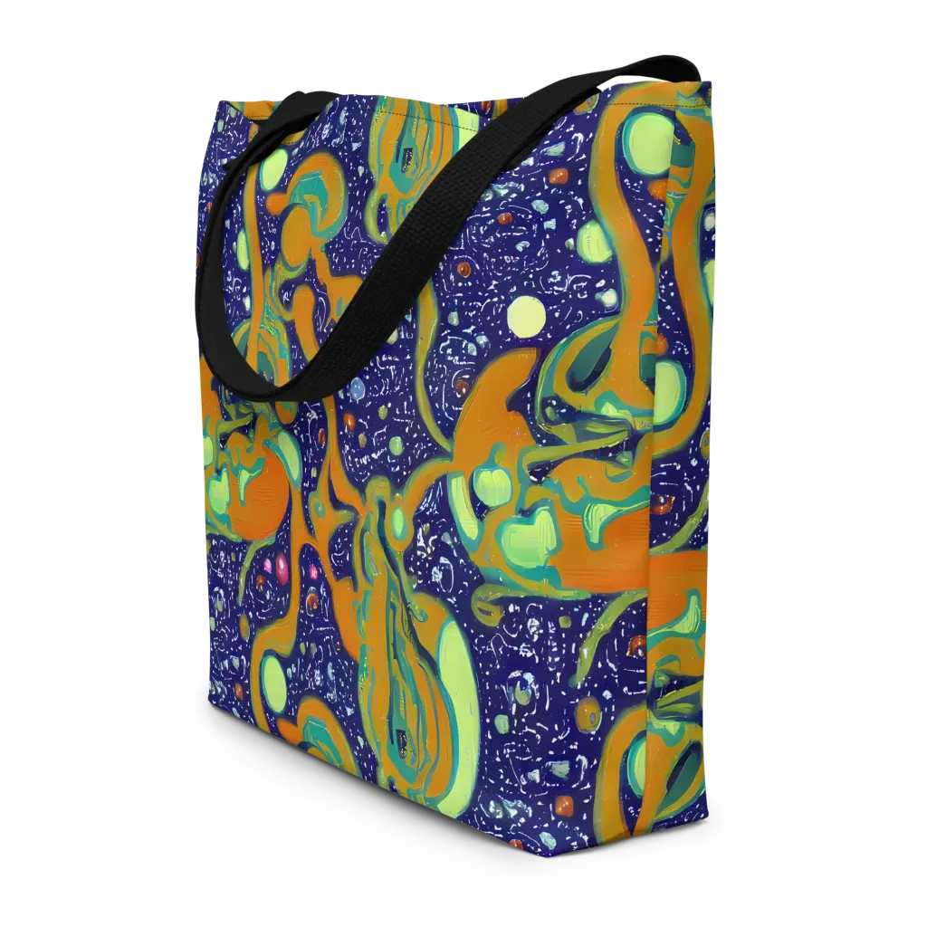 Orbiting Citrus on Large Tote Bag W/ Pocket — Front