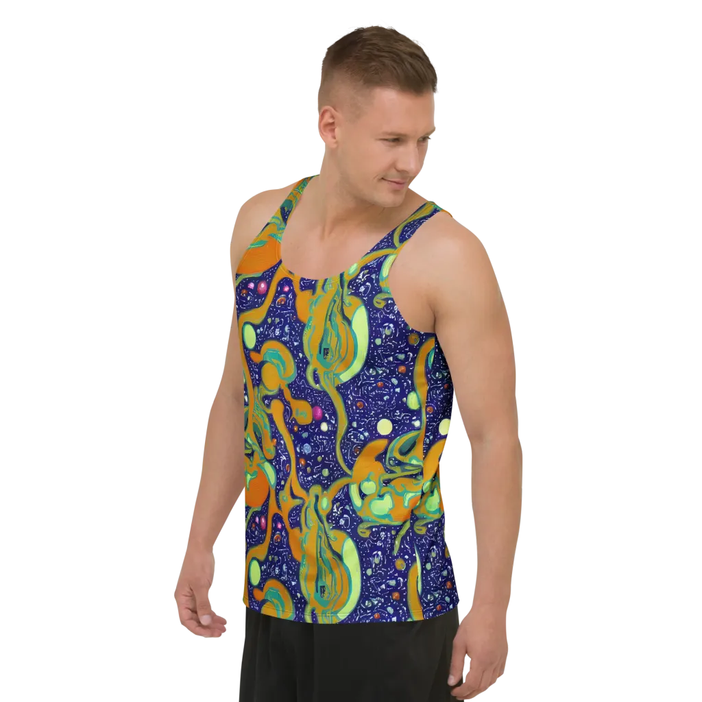 Orbiting Citrus on Men's Tank Top — Left Front