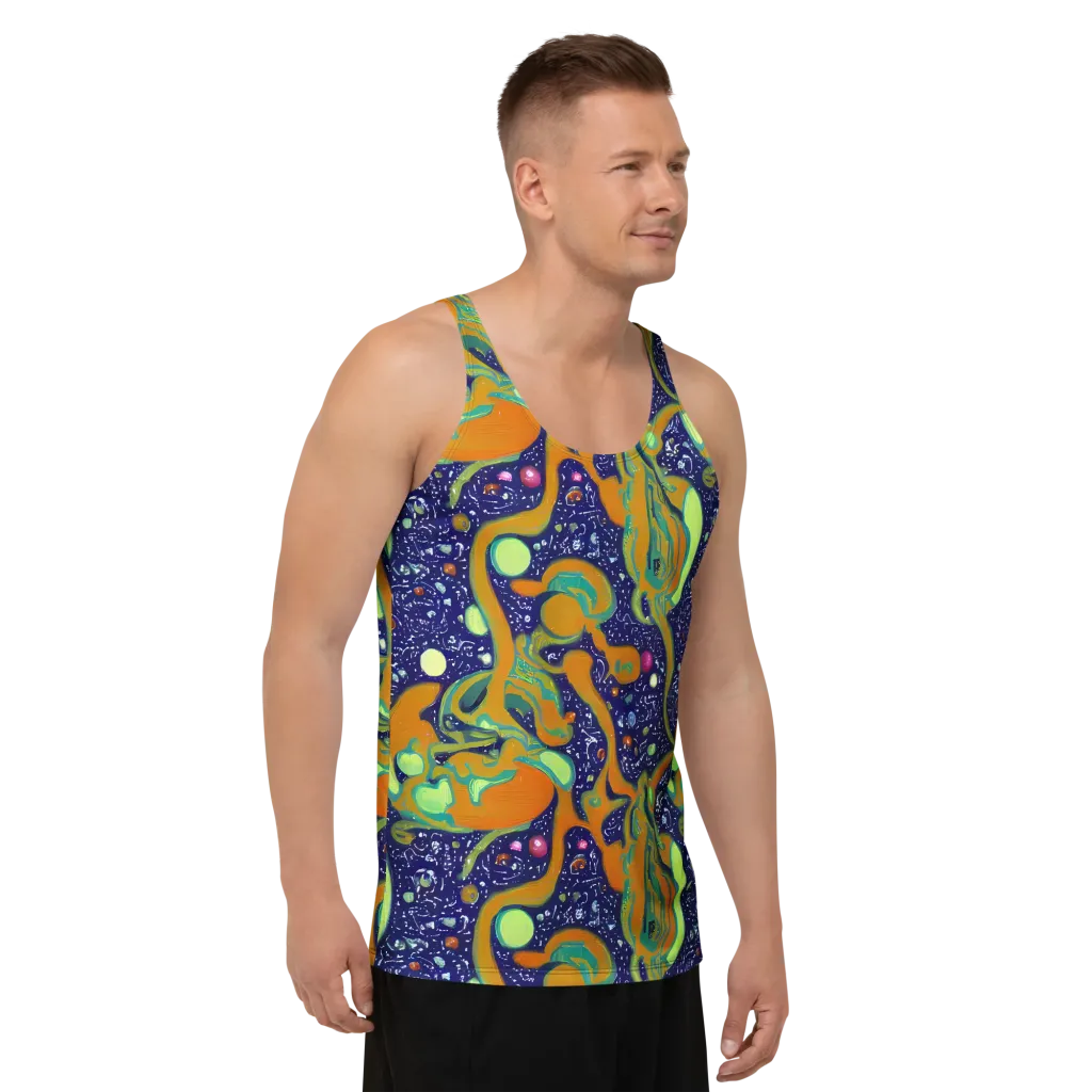 Orbiting Citrus on Men's Tank Top — Right Front