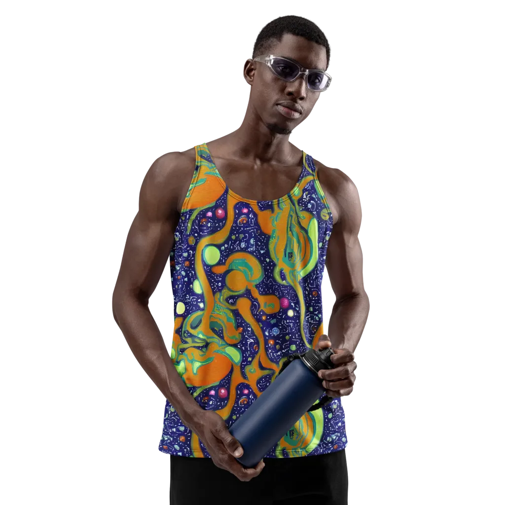 Orbiting Citrus on Men's Tank Top — Front