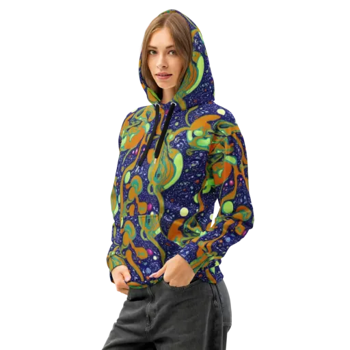 Orbiting Citrus on a Cotton Hoodie