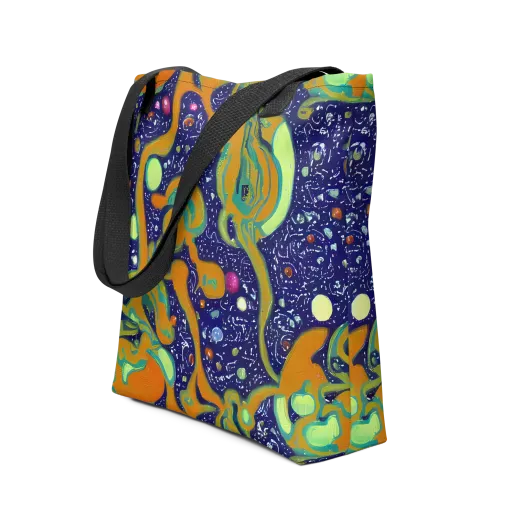 Orbiting Citrus on a Tote Bag