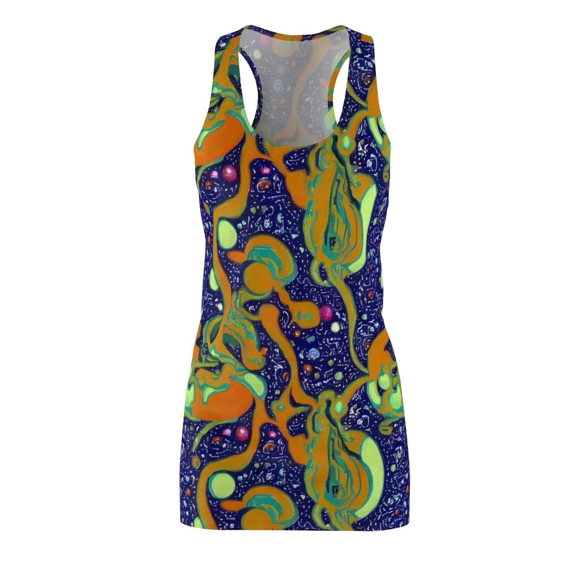 Orbiting Citrus on Racerback Dress — Front