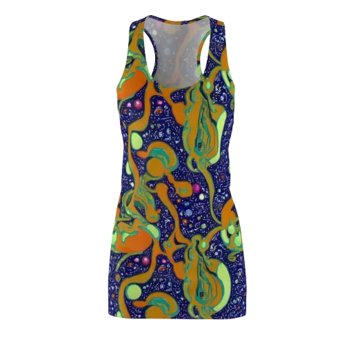 Orbiting Citrus on a Racerback Dress