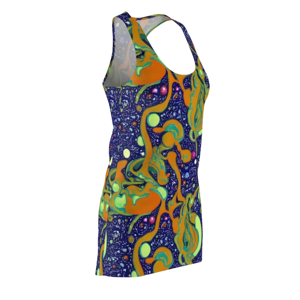 Orbiting Citrus on Racerback Dress — Front Side