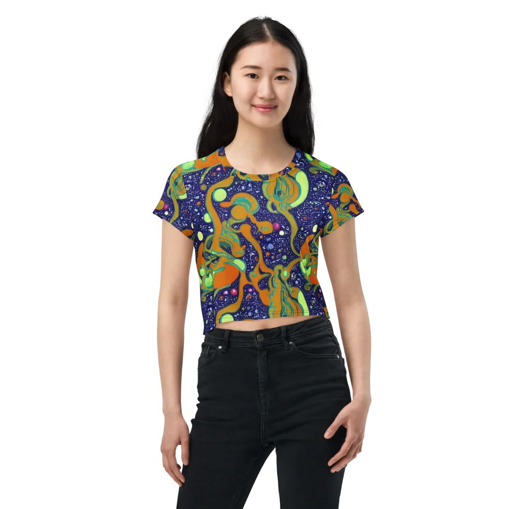Orbiting Citrus on Crop Tee — Front