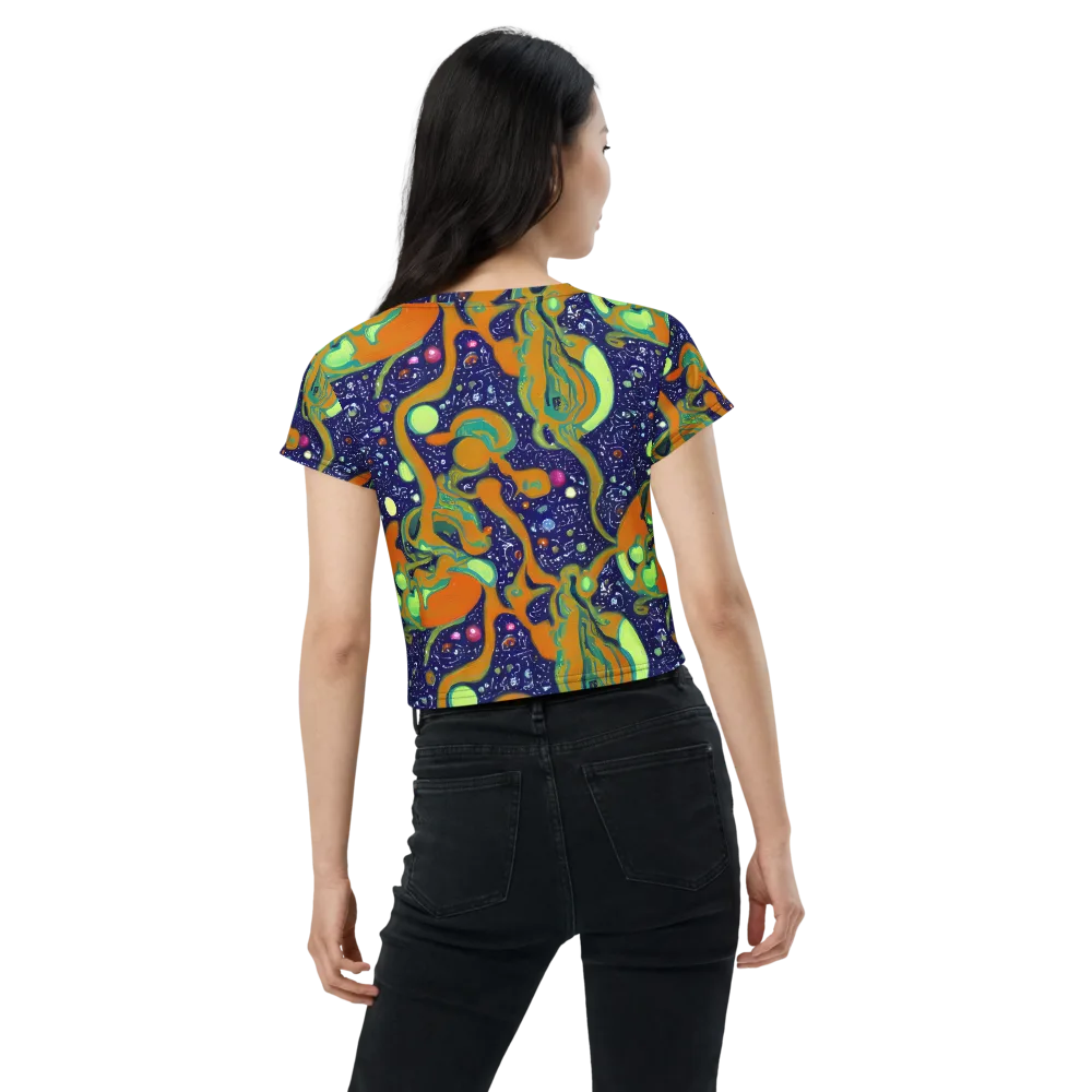 Orbiting Citrus on Crop Tee — Back