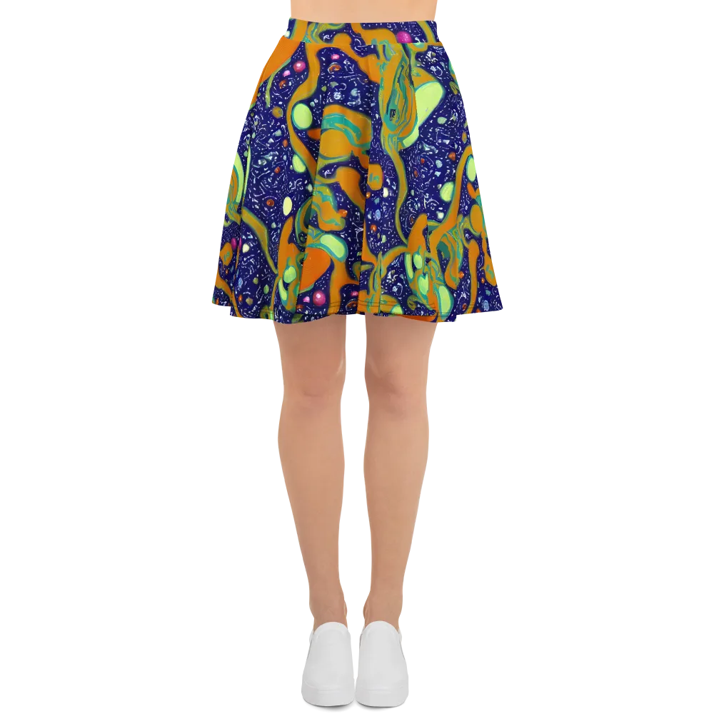 Orbiting Citrus on Skater Skirt — Front