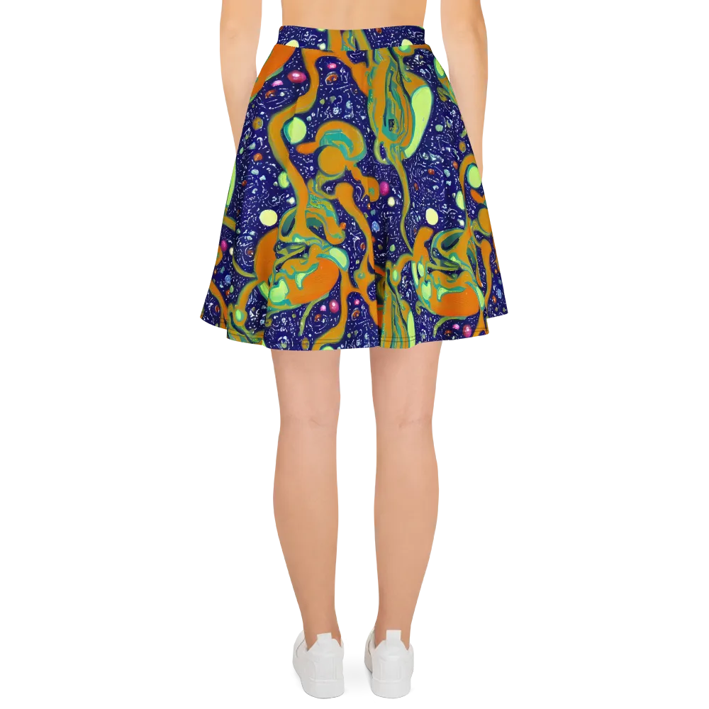Orbiting Citrus on Skater Skirt — Back