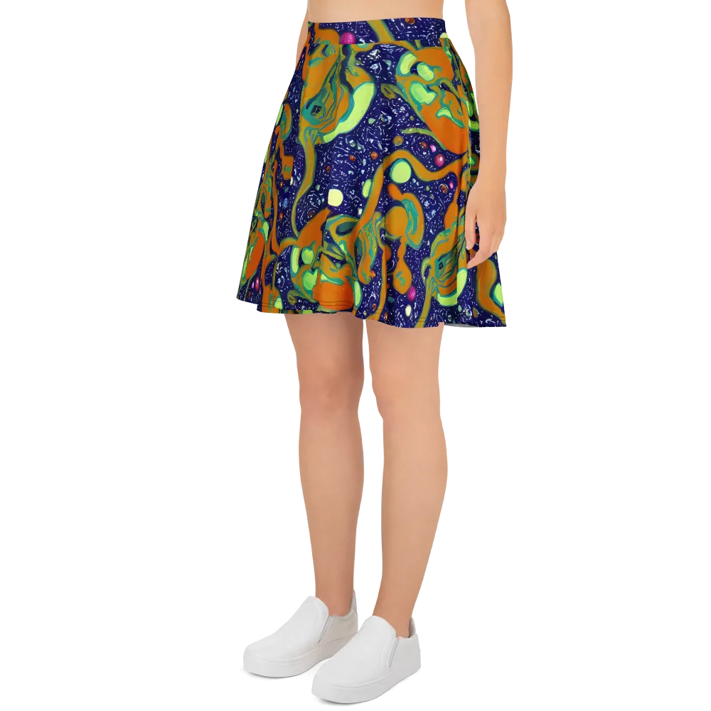 Orbiting Citrus on Skater Skirt — Left