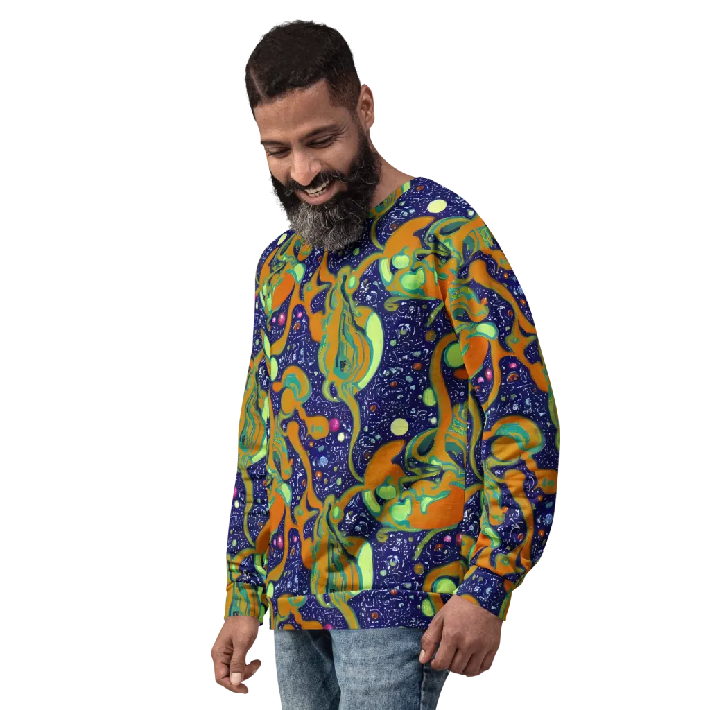 Orbiting Citrus on Sweatshirt — Left Front