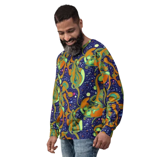 Orbiting Citrus on a Sweatshirt