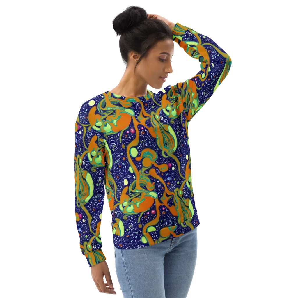 Orbiting Citrus on Sweatshirt — Right Front