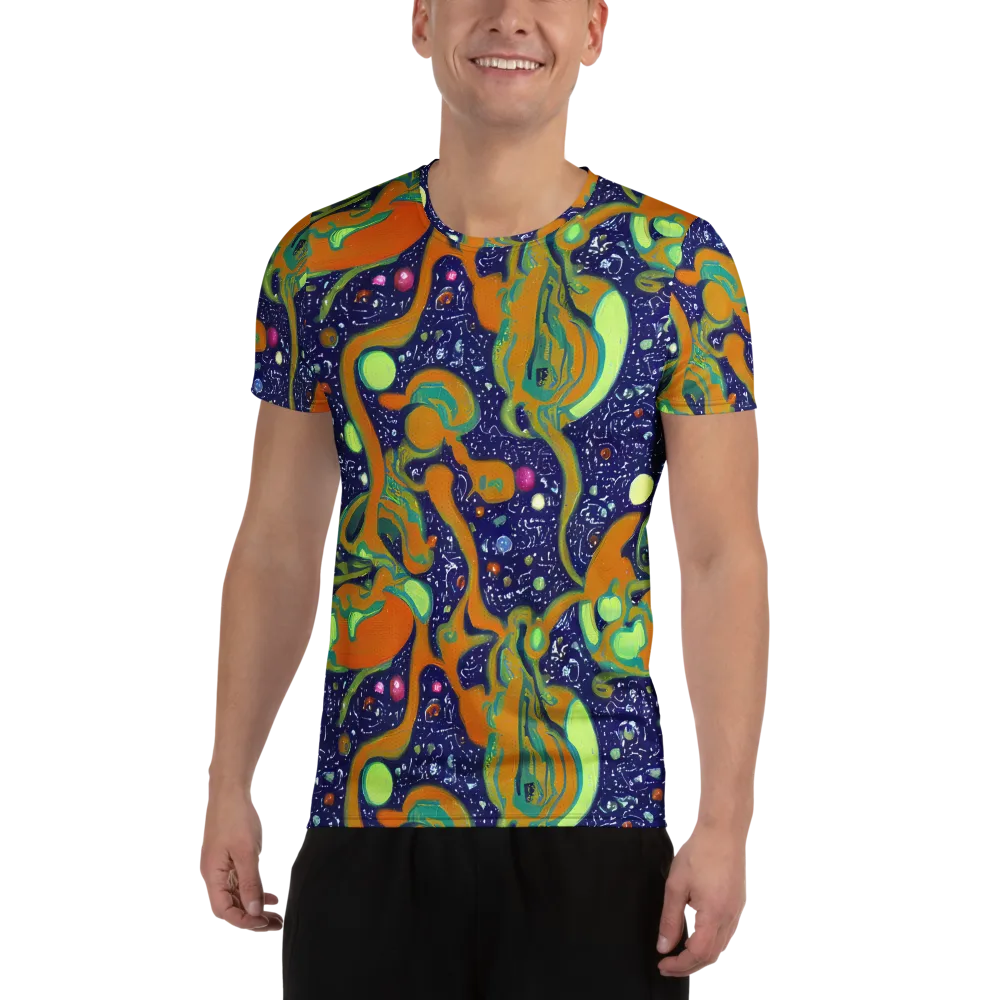 Orbiting Citrus on Men's Athletic T-Shirt — Front