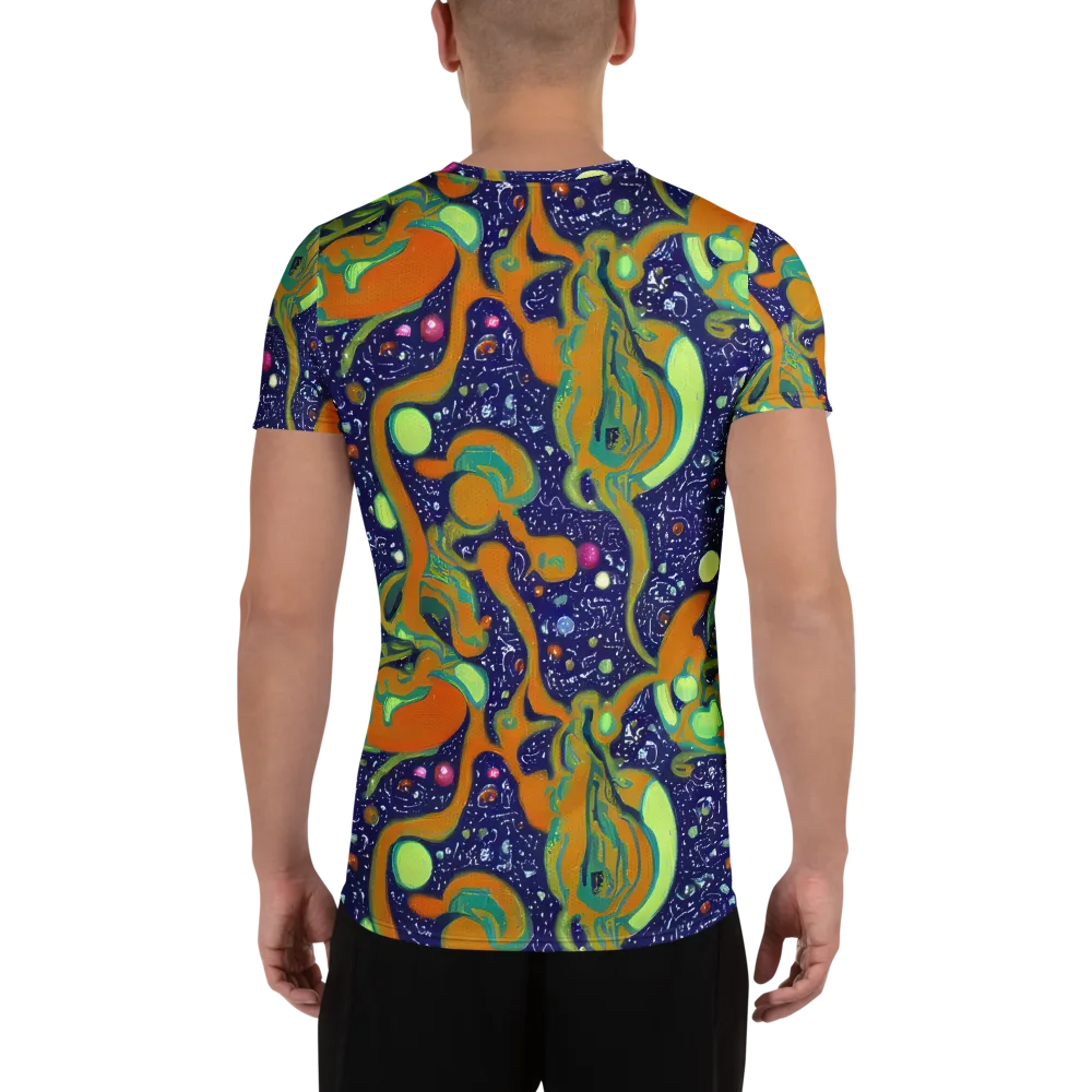 Orbiting Citrus on Men's Athletic T-Shirt — Back