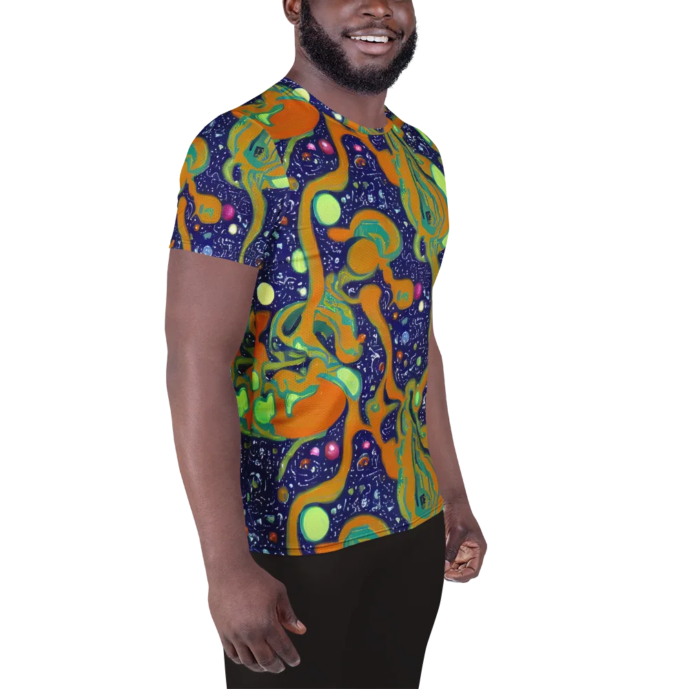 Orbiting Citrus on Men's Athletic T-Shirt — Right