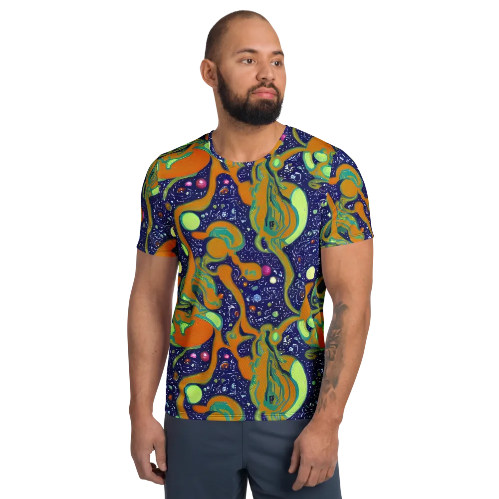 Orbiting Citrus on Men's Athletic T-Shirt — Front