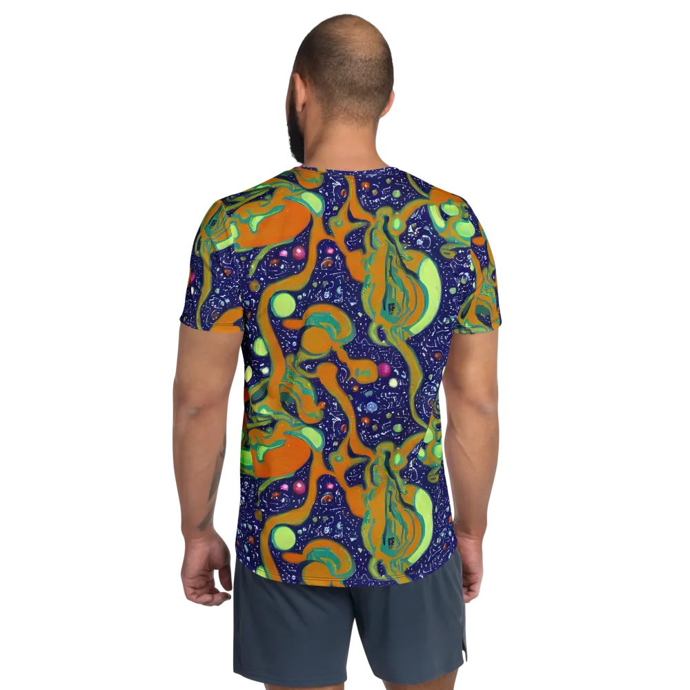 Orbiting Citrus on Men's Athletic T-Shirt — Back