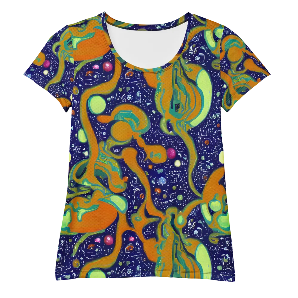 Orbiting Citrus on Women's Athletic T-Shirt — Front