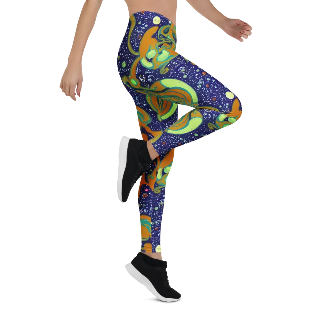 Orbiting Citrus on Leggings — Right