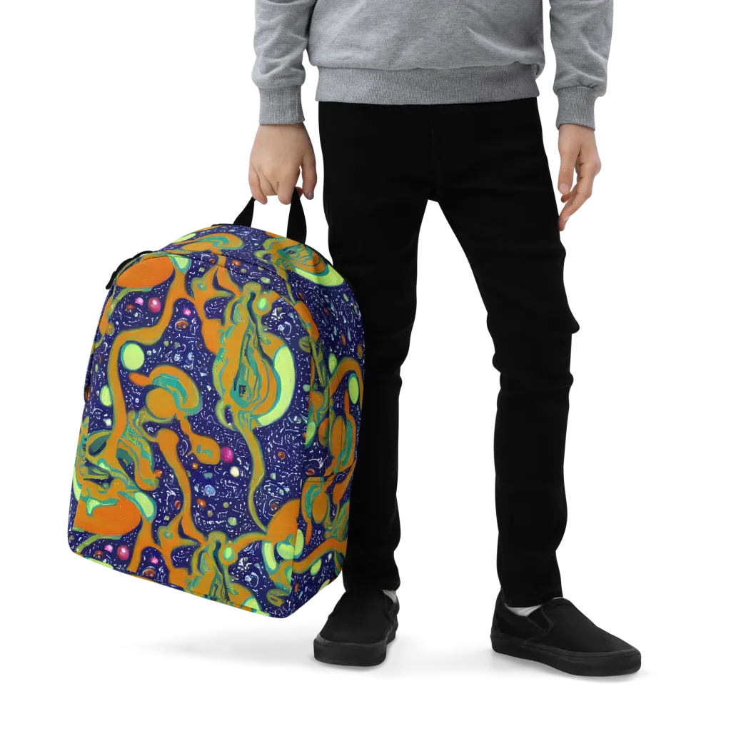 Orbiting Citrus on Minimalist Backpack — Zoomed-in