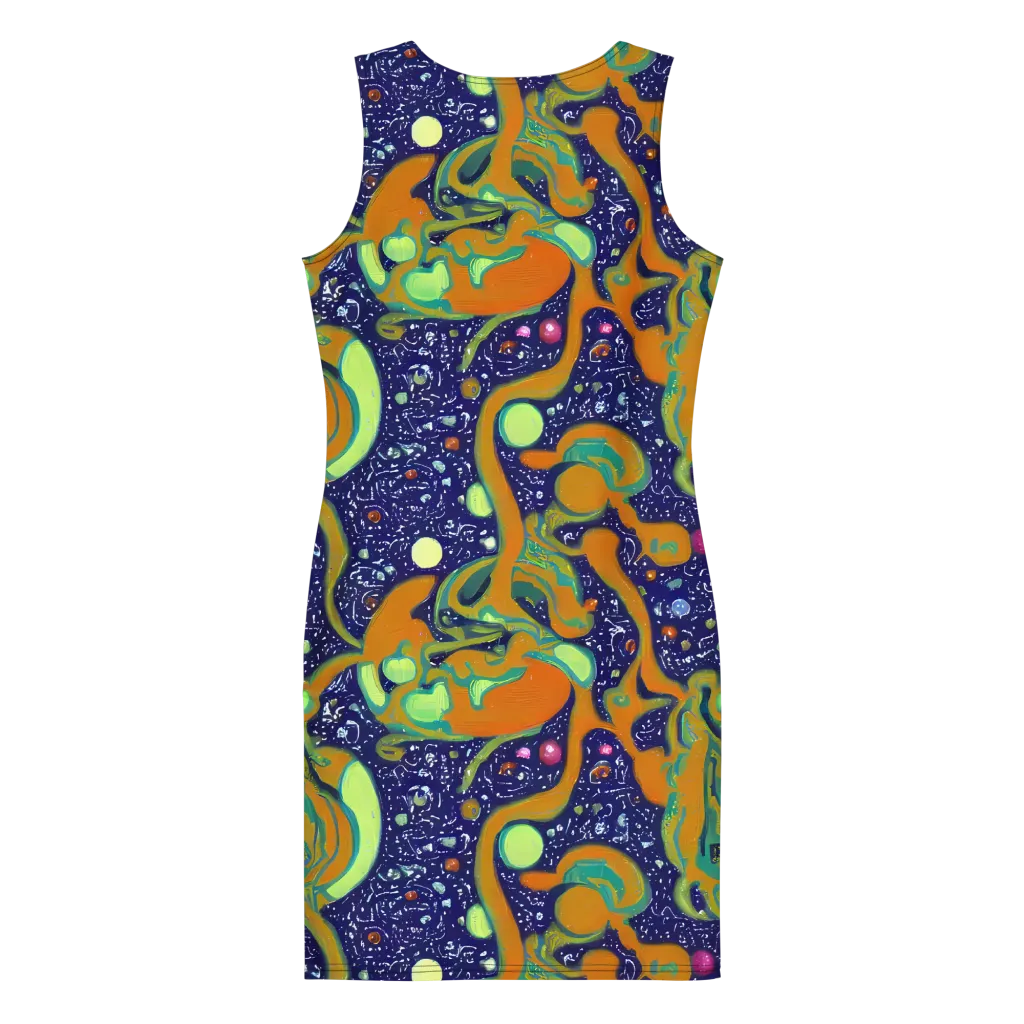 Orbiting Citrus on Bodycon Dress — Back