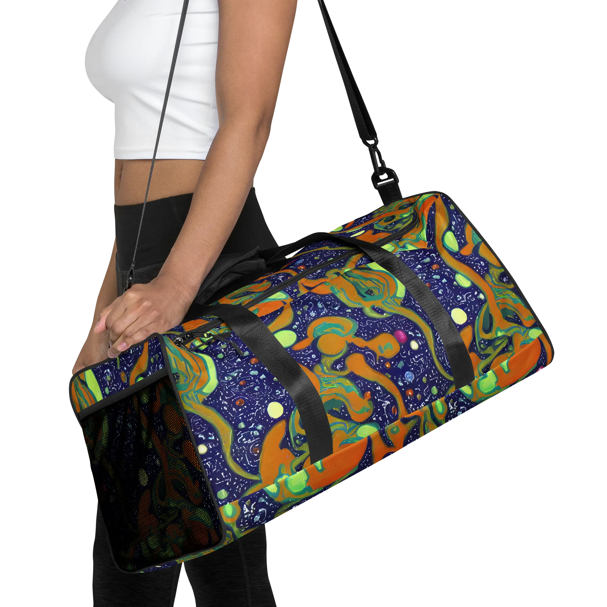 Orbiting Citrus on Duffle Bag — Front