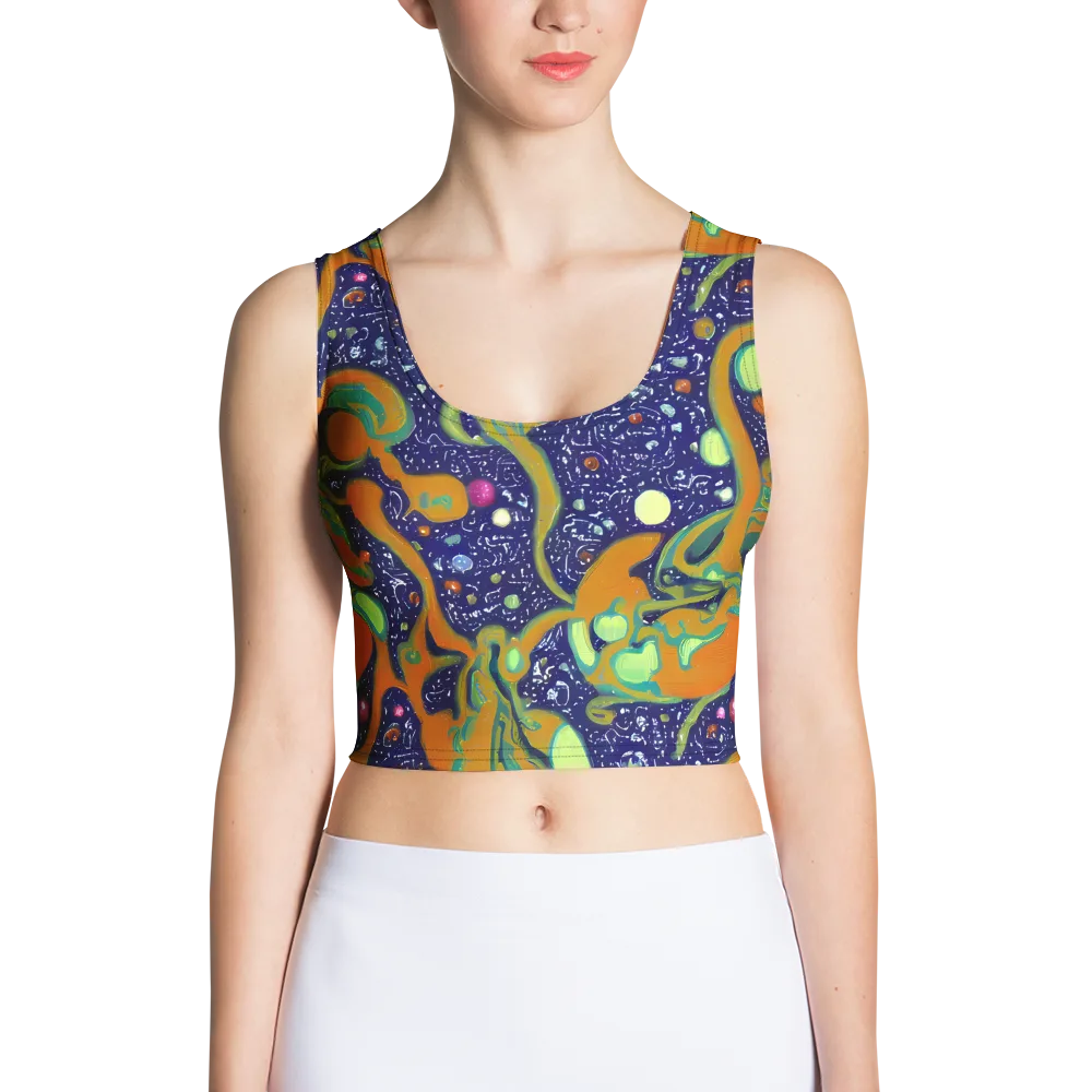 Orbiting Citrus on Crop Top — Front