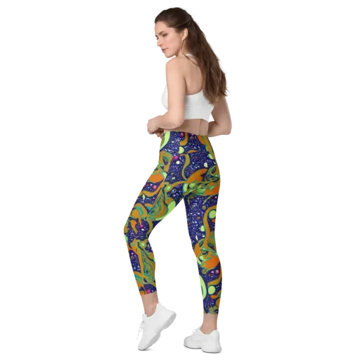 Orbiting Citrus on a Leggings with Pockets