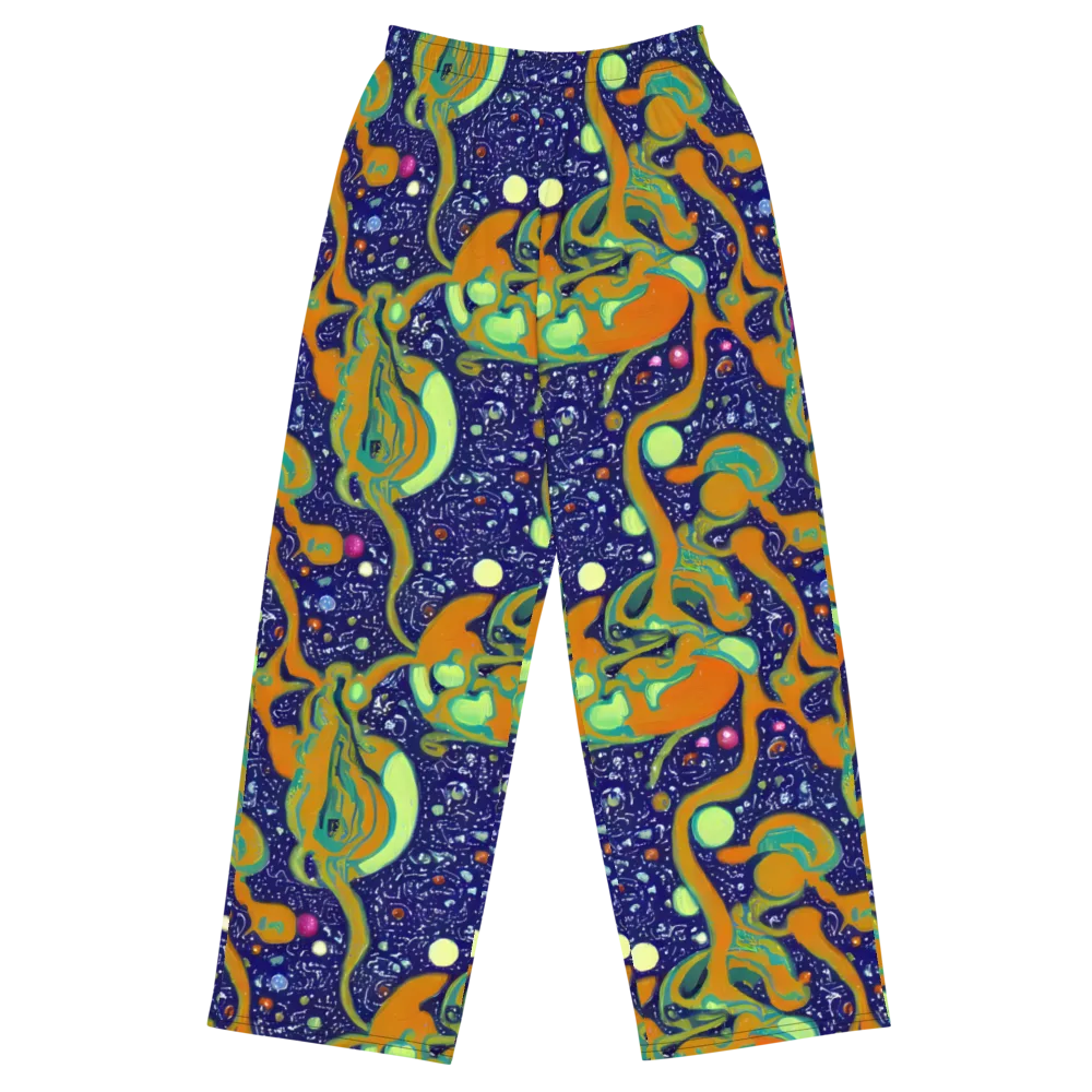 Orbiting Citrus on Wide-Leg Pants — Front