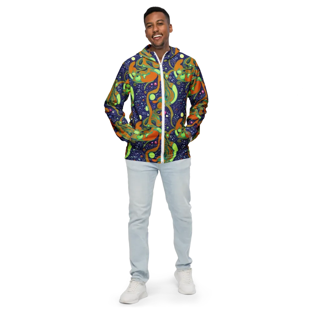 Orbiting Citrus on Men's Windbreaker — Front