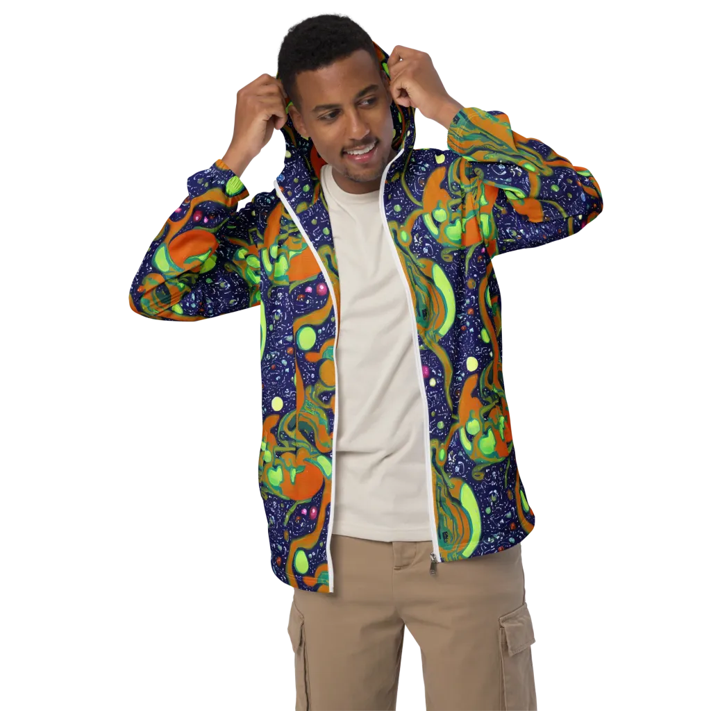 Orbiting Citrus on Men's Windbreaker — Front