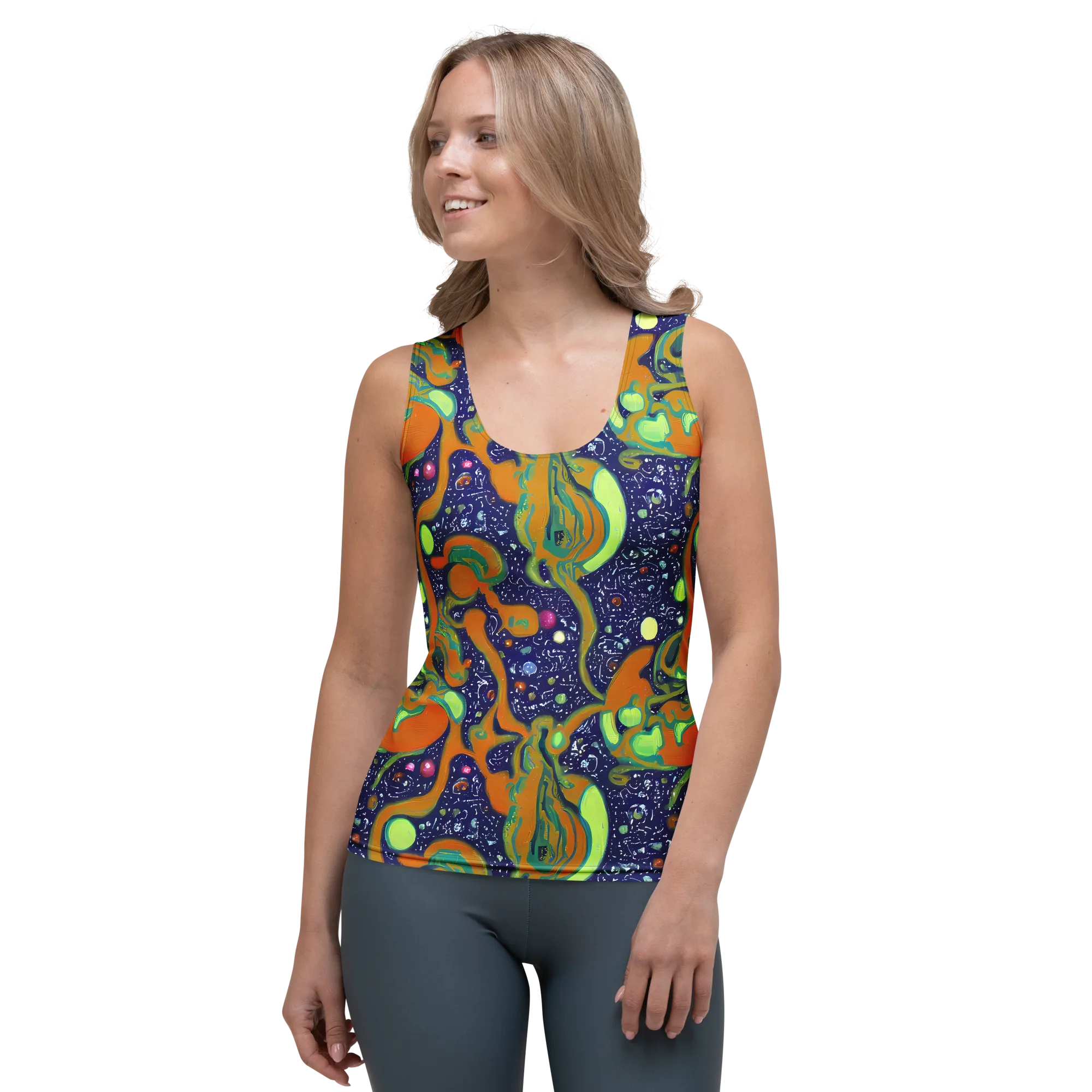 Orbiting Citrus on Women's Tank Top — Front
