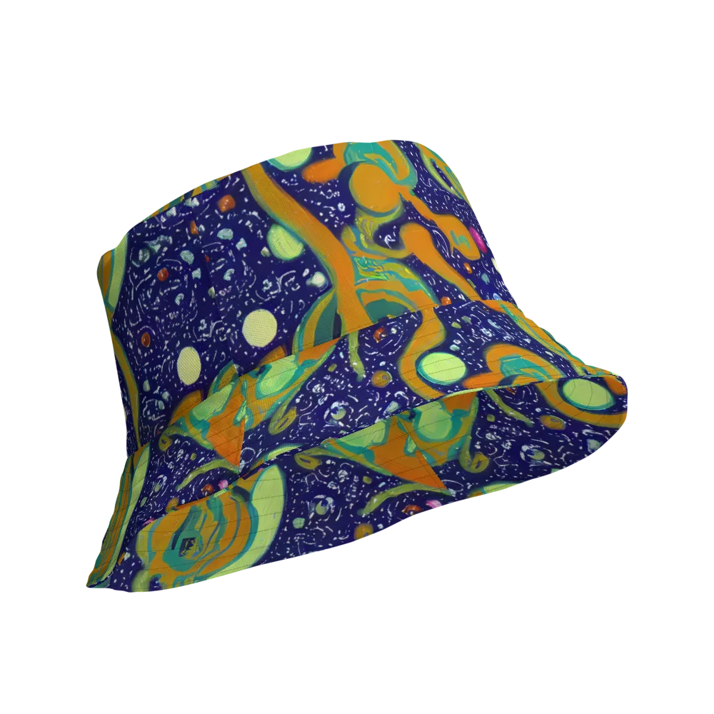 Orbiting Citrus on Reversible Bucket Hat — Product details Outside