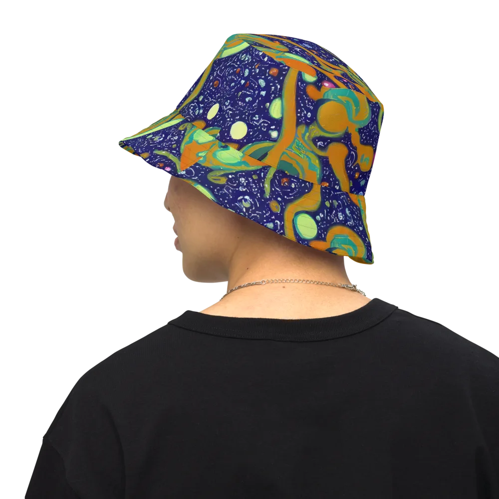 Orbiting Citrus on Reversible Bucket Hat — Back Inside