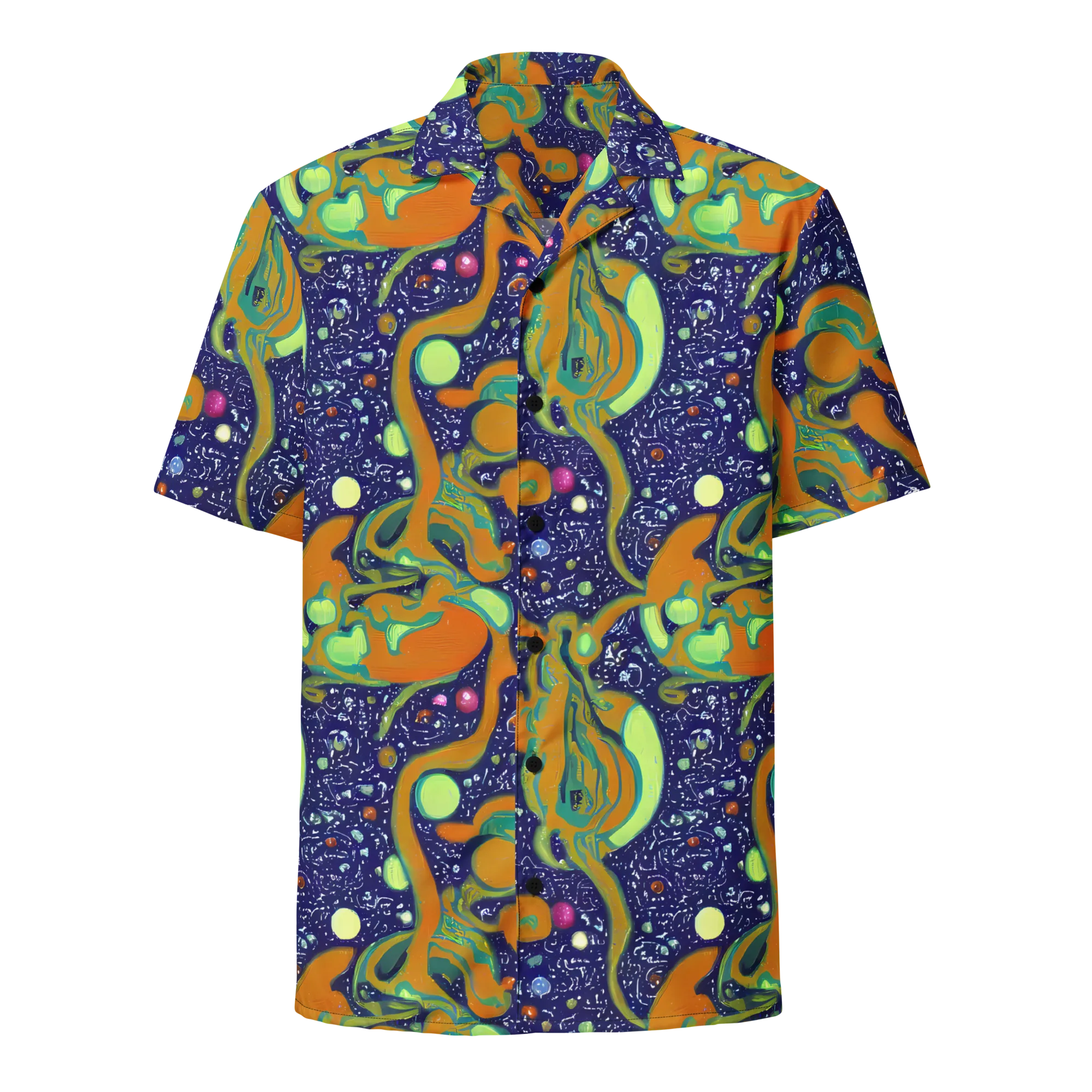 Orbiting Citrus on Button Shirt — Front