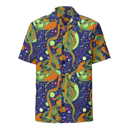 Orbiting Citrus on a Button Shirt