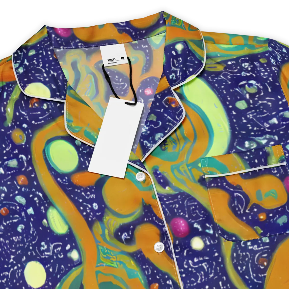 Orbiting Citrus on Women's Short Sleeve Pajama Top — Product details