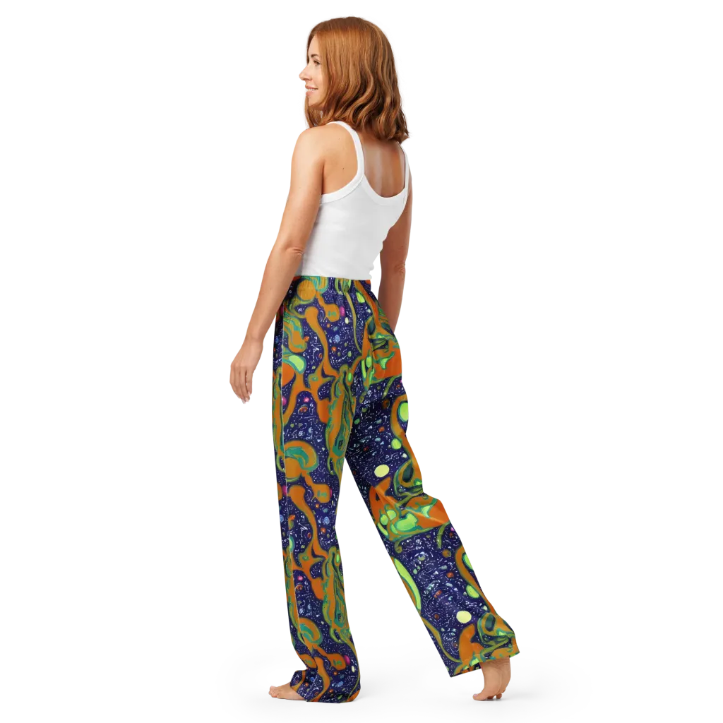 Orbiting Citrus on Women's Pajama Pants — Back