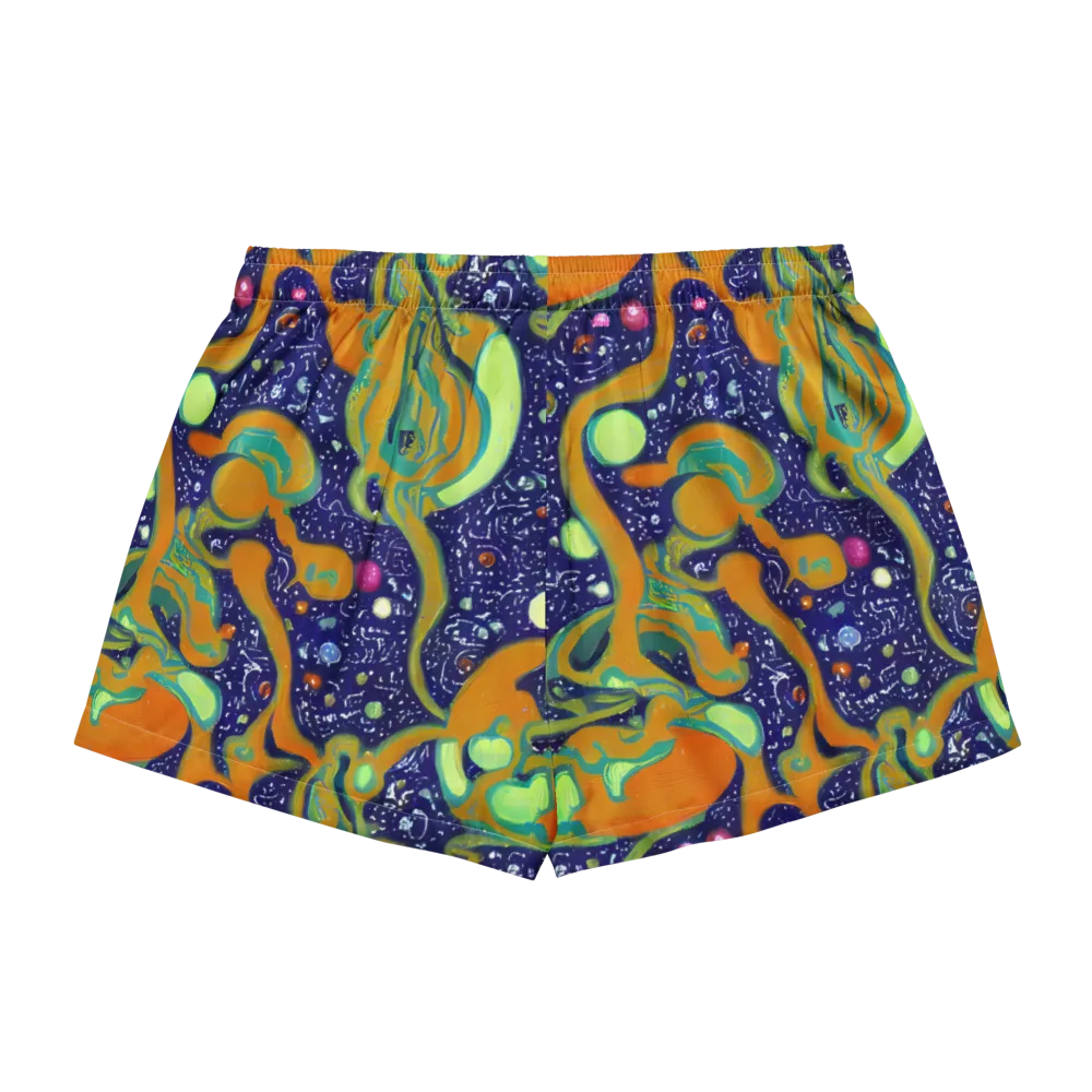 Orbiting Citrus on Women's Pajama Shorts — Back