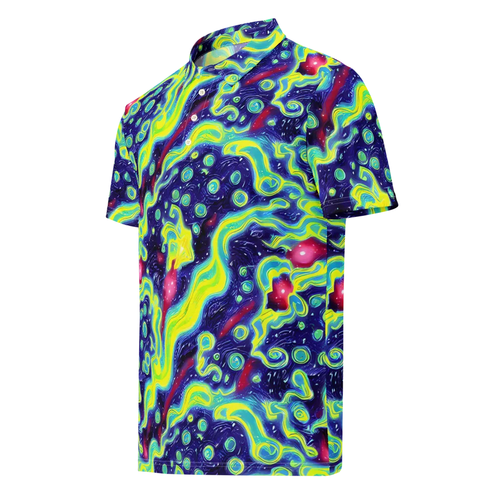 Acid Moonlight on Men's Slim Fit Polo Shirt — Left Front
