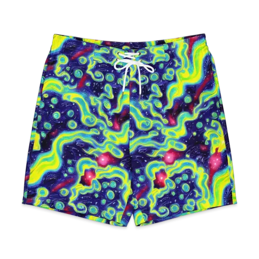Acid Moonlight on a Men's Board Shorts