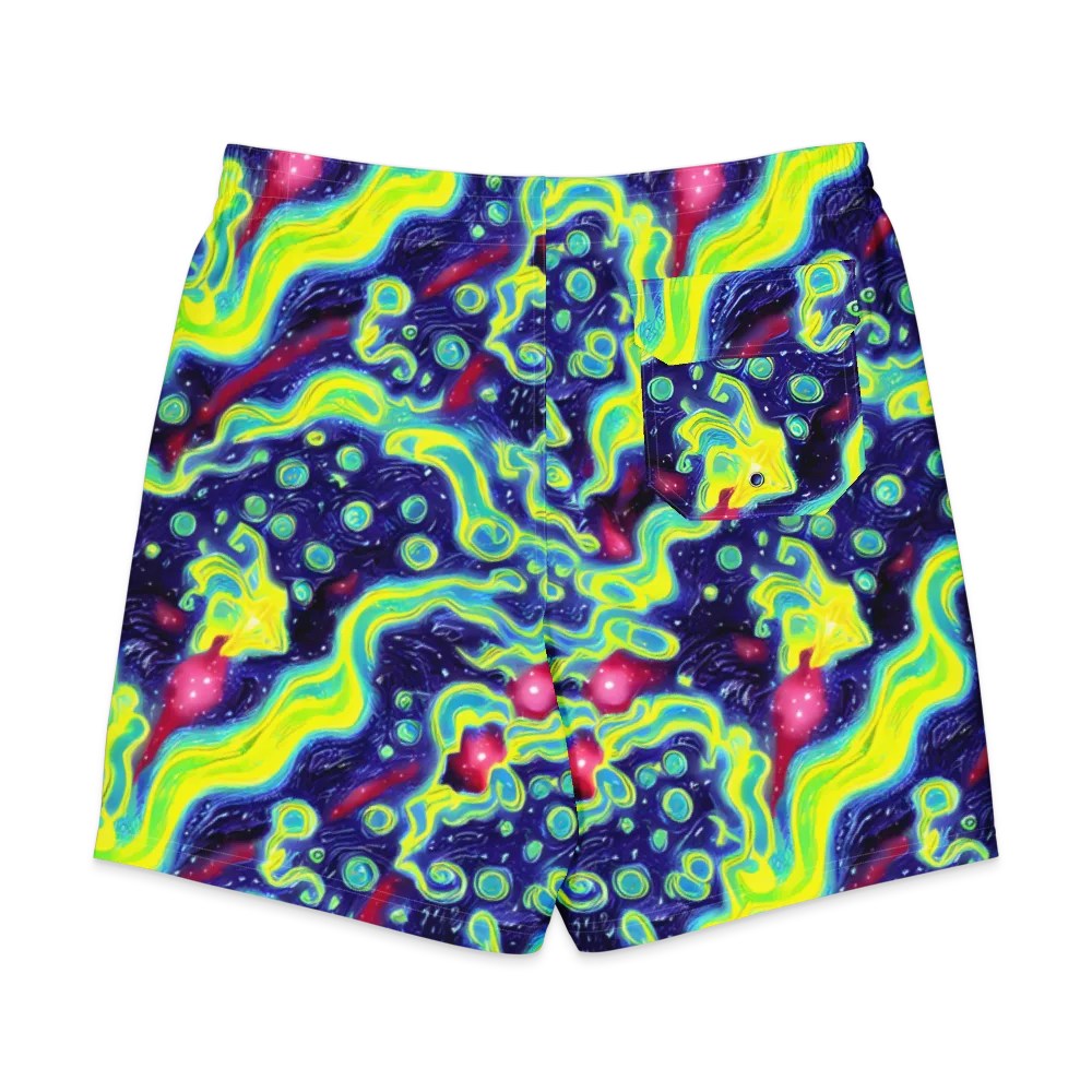 Acid Moonlight on Men's Board Shorts — Back
