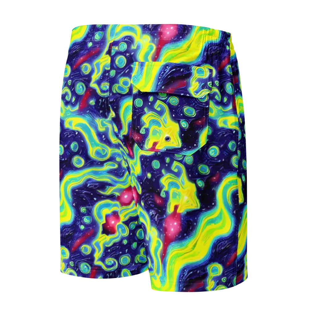 Acid Moonlight on Men's Board Shorts — Back