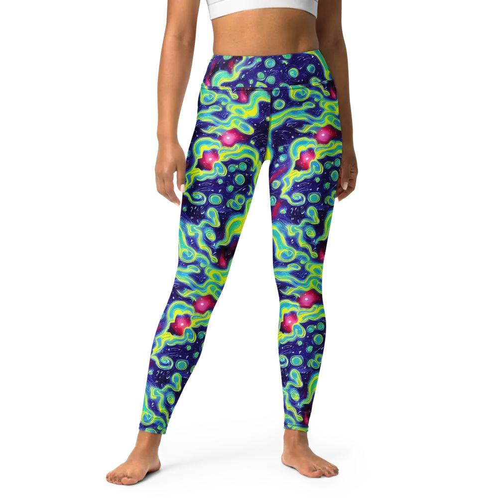 Acid Moonlight on Yoga Leggings — Front