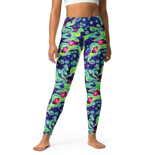 Acid Moonlight on a Yoga Leggings