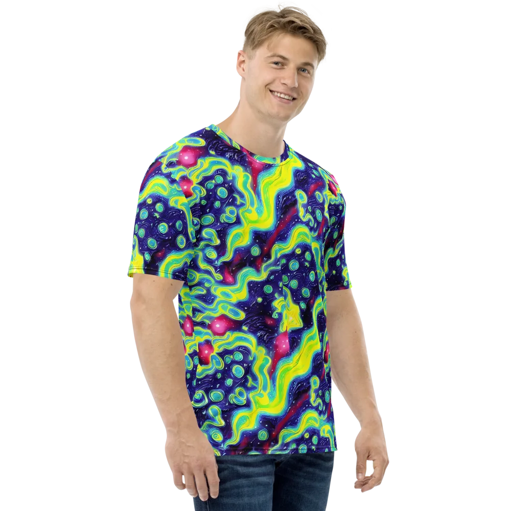 Acid Moonlight on Men's Crew Neck T-Shirt — Right