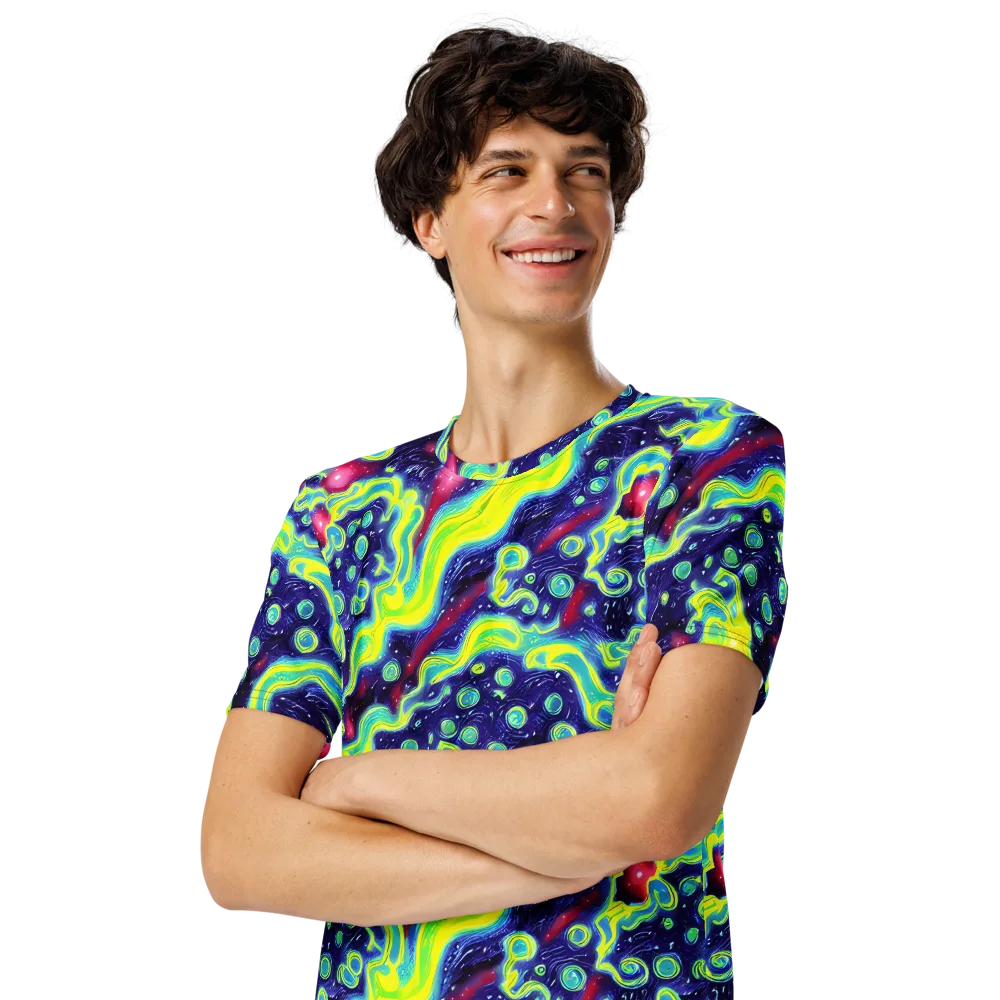Acid Moonlight on Men's Crew Neck T-Shirt — Left Front