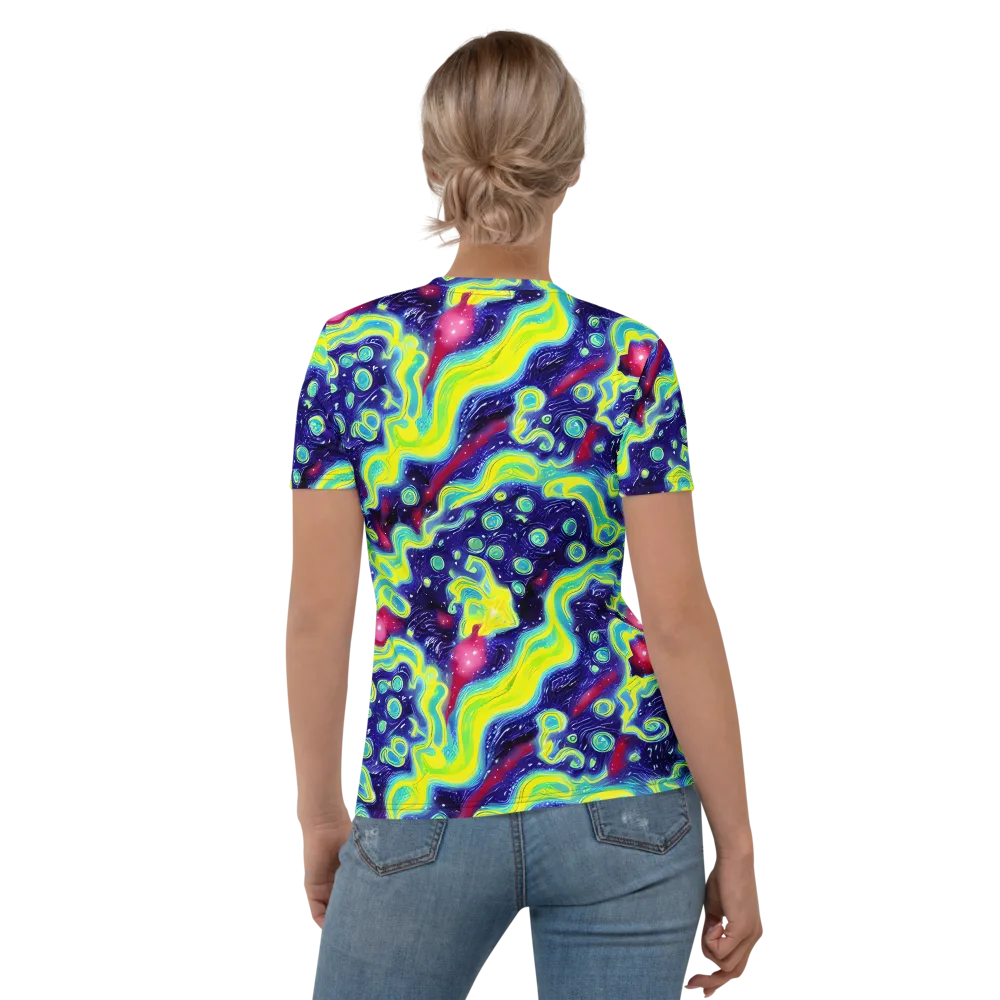 Acid Moonlight on Women's Crew Neck T-Shirt — Back