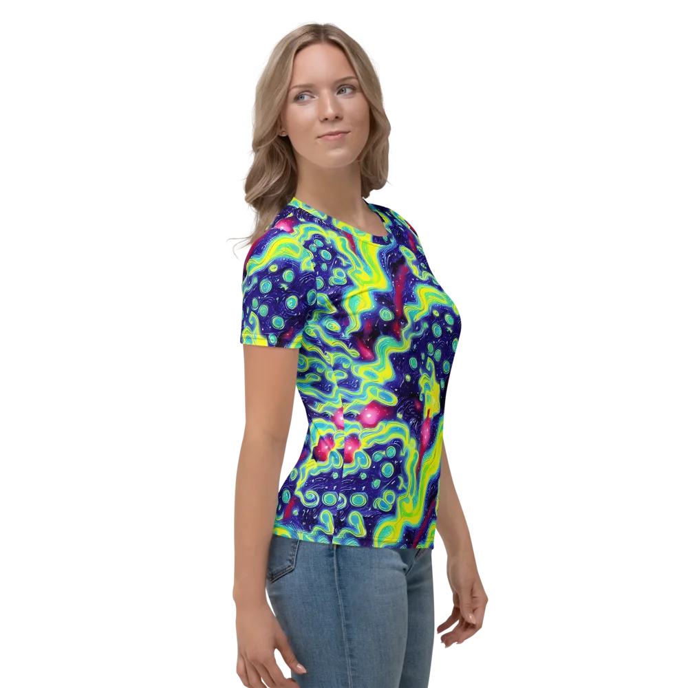 Acid Moonlight on Women's Crew Neck T-Shirt — Right